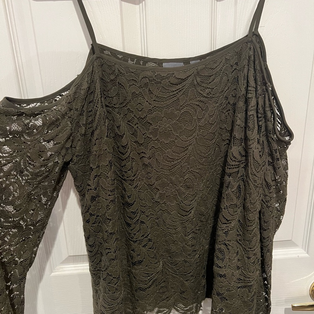 Cold Shoulder Lace Top
